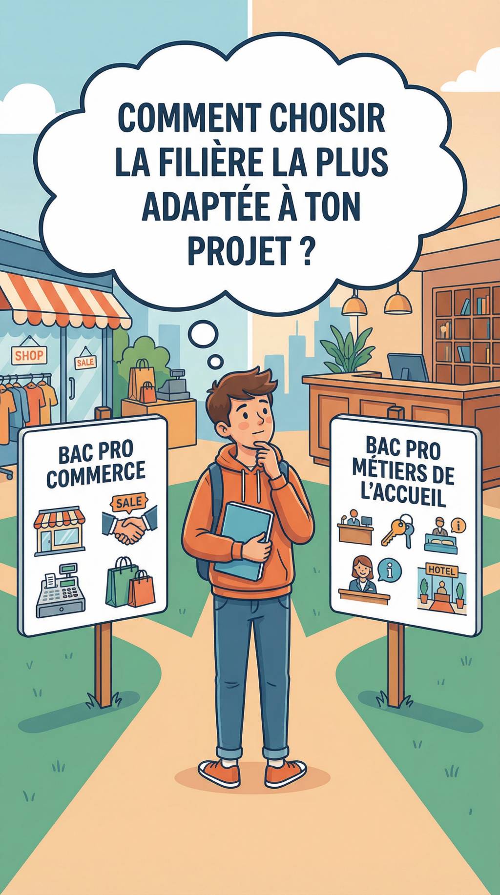 Bac pro commerce ou bac pro métiers de l’accueil : comment choisir la filière la plus adaptée à ton projet ?
