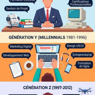 Generation x y z : quelles formations choisir selon chaque génération