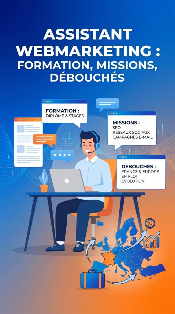 Assistant webmarketing : formation, missions et débouchés en France et en Europe